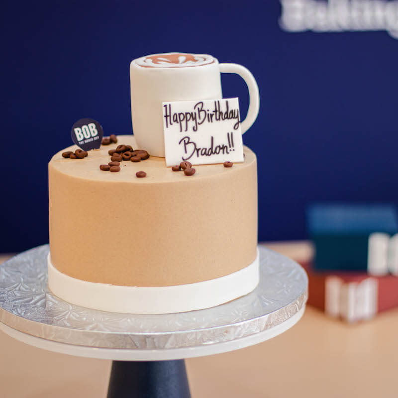 Coffee Themed Cake with Coffee Cup